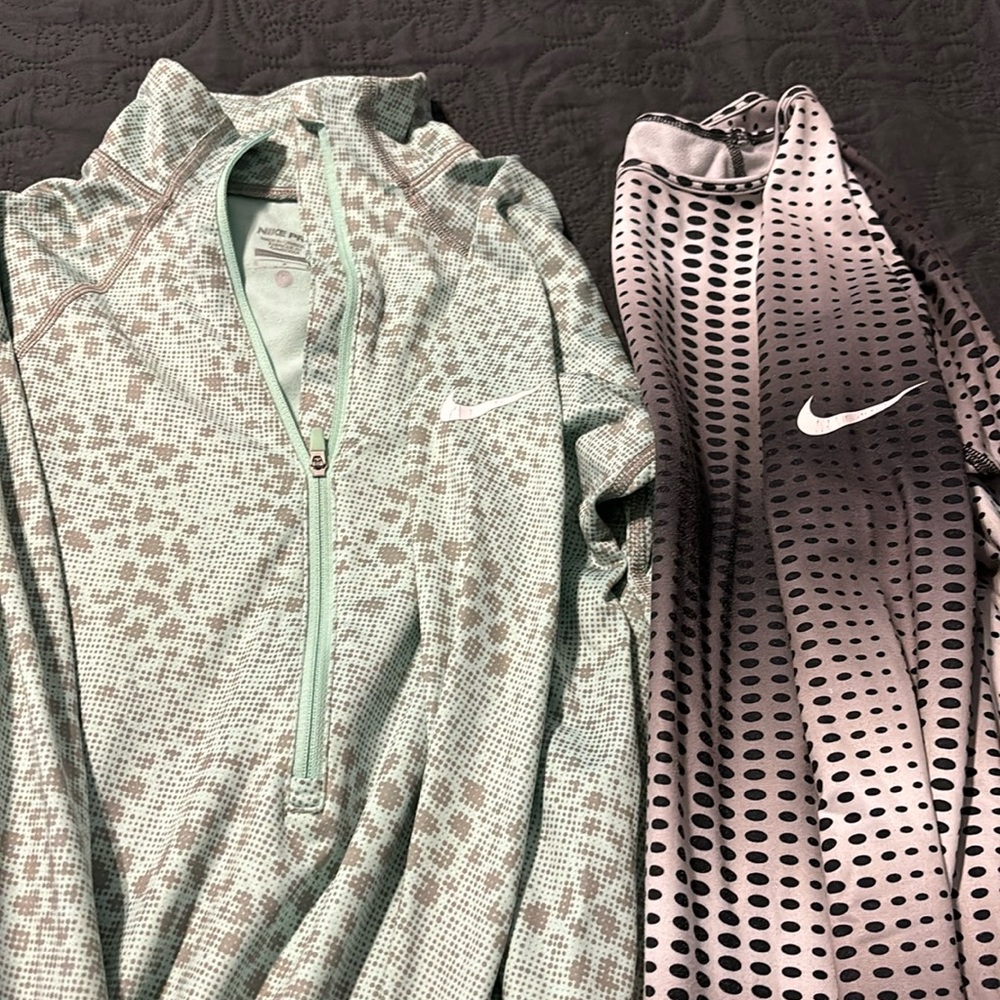 2 Nike Pro therma fit tops